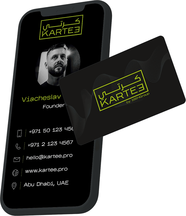 KARTEE digital business card on a smartphone